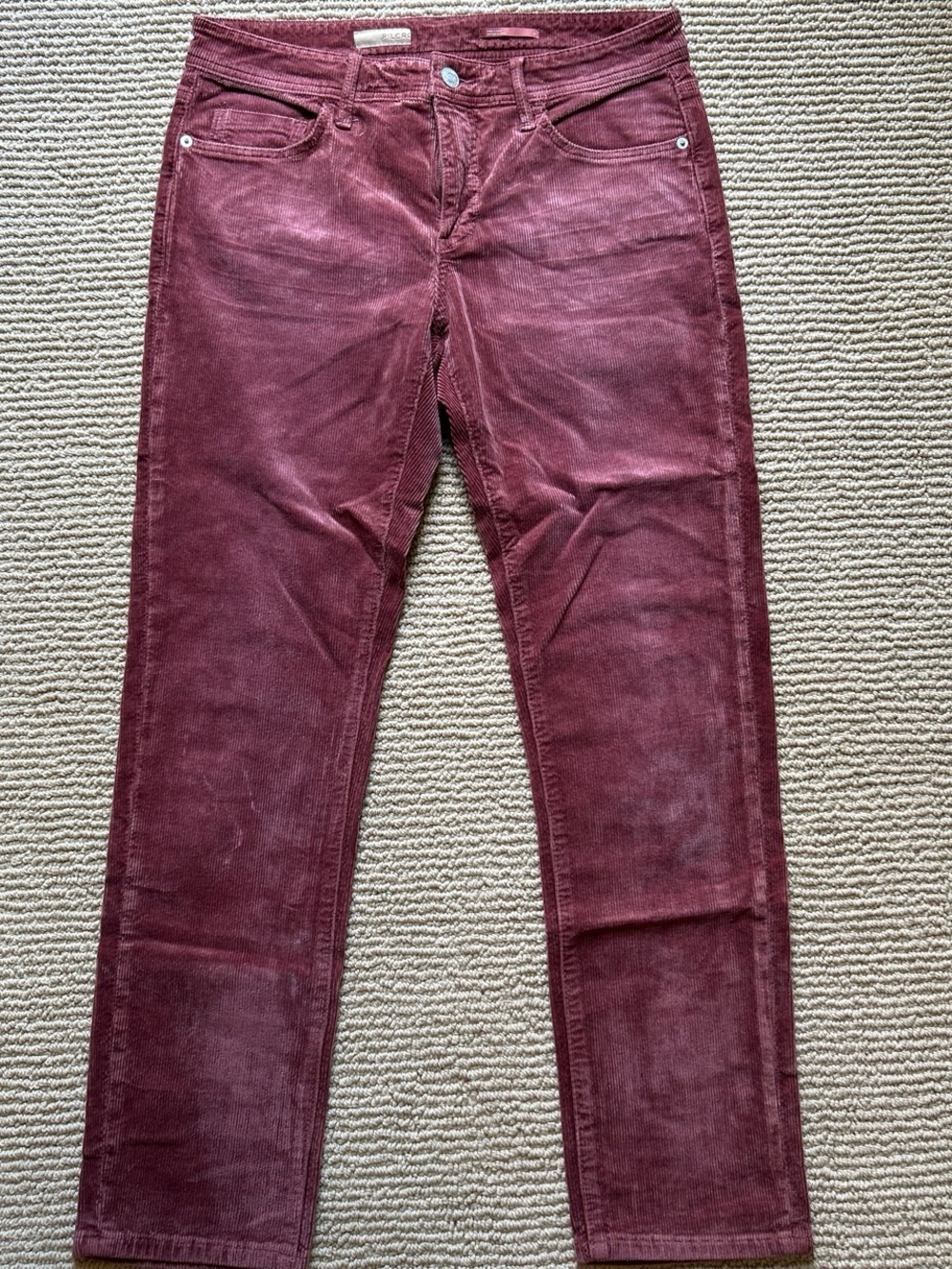 Pilcro Wine Red Corduroy Jeans